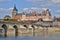 Gien, France - april 5 2015 : the bridge and the city on