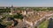Gien, Loiret, France. Aerial view castle and the church overlooking the Loire river. French medieval city in France in