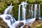 Giessbach Waterfall on Brienzersee Lake in Switzerland