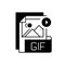 GIF file black linear icon