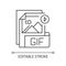 GIF file pixel perfect linear icon