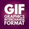 GIF - Graphics Interchange Format acronym, concept background