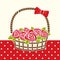 Gift basket with roses.