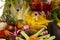 Gift basket with a selection of mixed vegetables