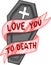 gift with blood, Creepy Valentine clipart, Spooky Valentine, Pastel Goth digital stickers, Alternative Valentine day