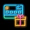 Gift Bought with Credit Card neon glow icon illustration