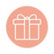 Gift with bowtie line and block style icon vector design