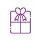 Gift with bowtie line style icon vector design