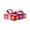 Gift box with clipping path on the white background, Christmas themes, generative AI