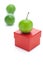 Gift box and green plum