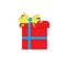 Gift box icon isolate