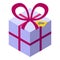 Gift box icon isometric vector. Event wedding