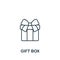 Gift Box icon. Line simple line Retail icon for templates, web design and infographics