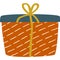 Gift box icon, vector christmas, valentine present