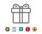 Gift box line icon. Present sign.