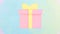 Gift box on a pastel background. christmas concept, new year, christmas.