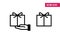 Gift box, ribbon. Vector logo gift box. illustration of gift box present, surprise, icon pack