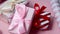 Gift box with satin bows, birthday, Mother's Day or Valentine's Day background