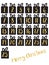 Gift box set with gold foil numbers vector set