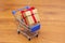 Gift Box Shoppig Cart