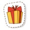 Gift box vector icon isolated