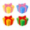 Gift boxes with bows, presents isolated on white. Colorful wrapped. Sale, shopping graphic element