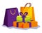 gift boxes and shopping bags packings icons