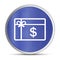 Gift card dollar sign icon prime blue round button vector illustration design silver frame push button