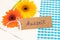 Gift card with german word, Auszeit, means timeout or relax