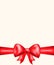 gift card with a red bow and ribbons. gift Certificate. VIP invitation card