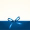 Gift Card with Shiny Blue Satin Gift Bow