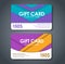 Gift cards in style of material design