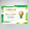 Gift certificate design, honorary diploma. Creative geometric green background