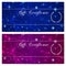 Gift certificate, Voucher, Coupon, Reward or Gift card template with sparkling, twinkling stars texture (pattern). Blue night sky