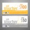 Gift certificate, voucher, coupon template in vector