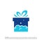 Gift Cloud Logo Design Template. Cloud Gift logo concept vector. Creative Icon Symbol