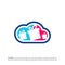 Gift Cloud Logo Design Template. Cloud Gift logo concept vector. Creative Icon Symbol