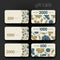 Gift coupon, discount card template with floral