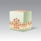 Gift cubic box with floral ornament