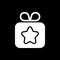 Gift dark mode glyph icon