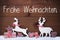 Gift, Deer, Heart, Snow, Frohe Weihnachten Mean Merry Christmas