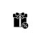 Gift discounts vector icon on white background