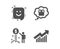 Gift dream, Income money and Smile icons. Demand curve sign. Receive a gift, Wealth, Positive feedback. Vector