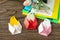 Gift Easter Origami Chicken. Handmade.