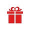 Gift icon, box sign - vector