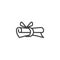 Gift letter outline icon