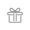 Gift line icon, Present outline logo illustration, linear