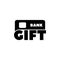 Gift Made with Credit Card Flat Vector Icon