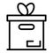 Gift product box icon, outline style