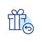 Gift return policy. Holiday season store service. Pixel perfect icon
